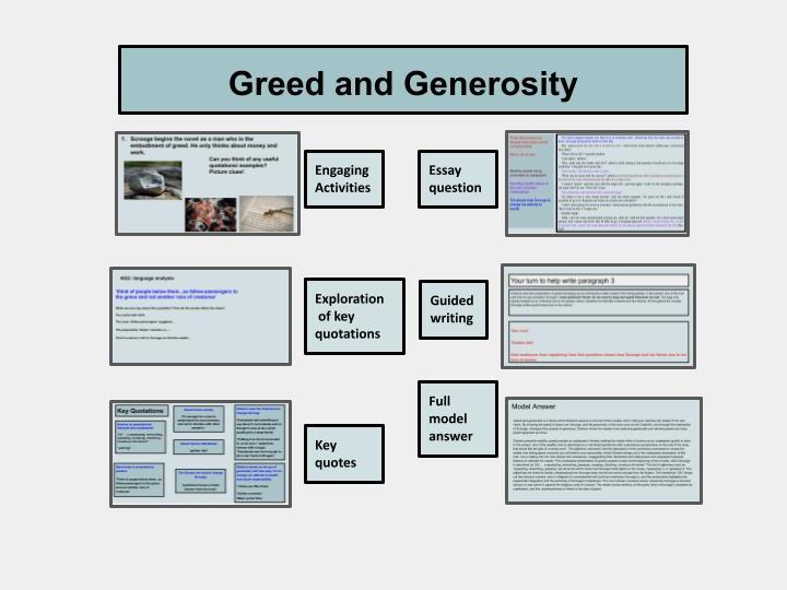 Greed and generosity in 'A Christmas Carol': revision lesson and model answer