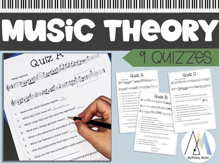 Music Theory Quiz - 9 quizzes on intermediate theory