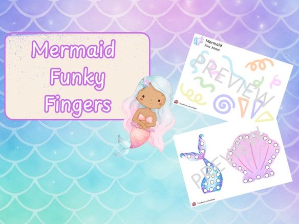 Mermaid Funky Fingers