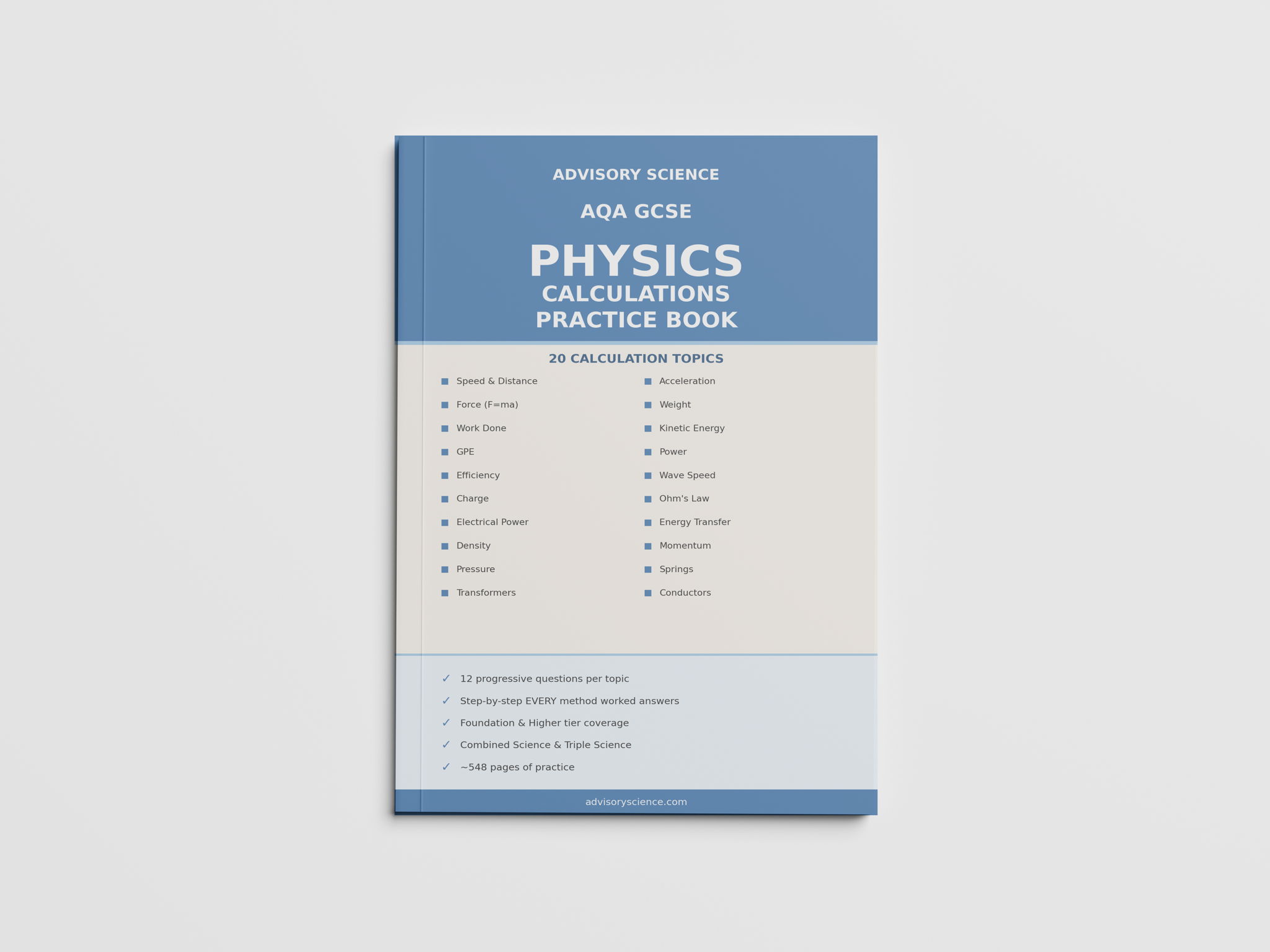 AQA GCSE Physics Calculation Practice Books Bundle | 20 Equation Practice Workbooks with Answers