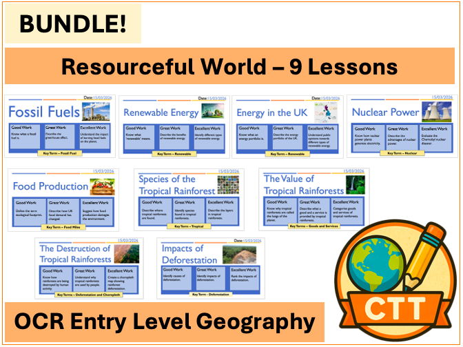 OCR Entry Level Geography - Resourceful World - 9 Lessons