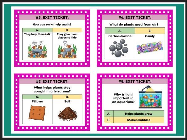 TEKS Science 1.12B - Living & Nonliving: Terrarium and Aquarium Connections