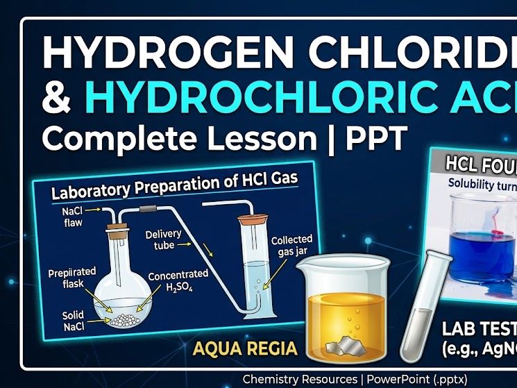 Hydrogen Chloride & Hydrochloric Acid Complete Lesson | Preparation, Properties, Reactions, 91����ts &