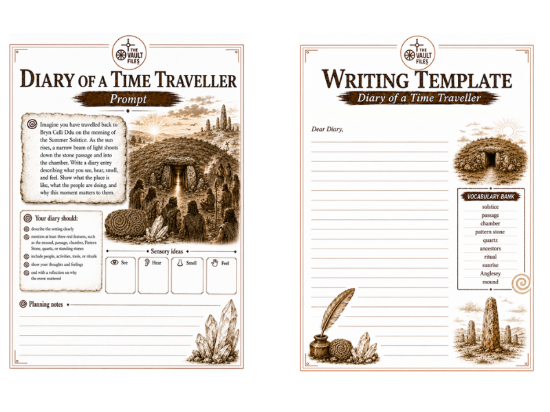 Diary of a Time Traveller: Bryn Celli Ddu Creative Writing Activity (KS3 History)