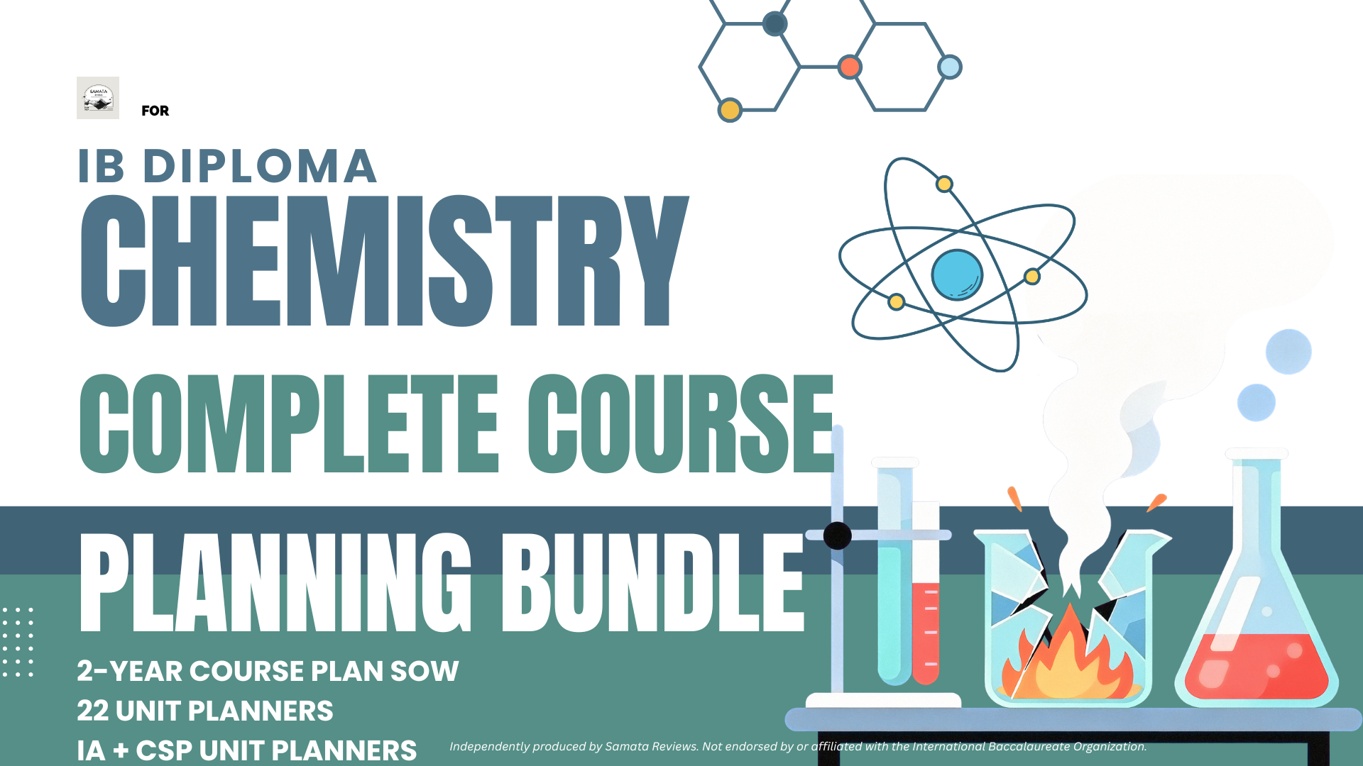 IB DP Chemistry – Complete Course Bundle: 2-Year Course Plan Master Scheme of Work (SOW), 22 Unit Planners, IA + CSP Planners