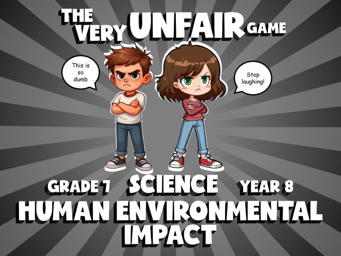 Human Environmental Impact VERY UNFAIR GAME | No-Prep Year 8 Science Review Activity