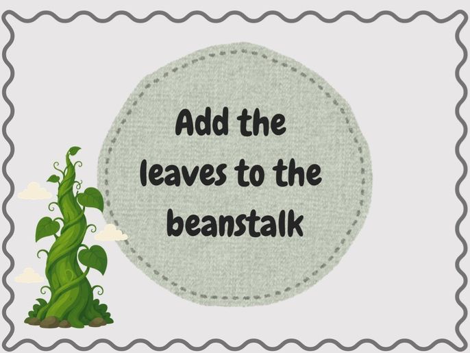 Add the leaves to the beanstalk