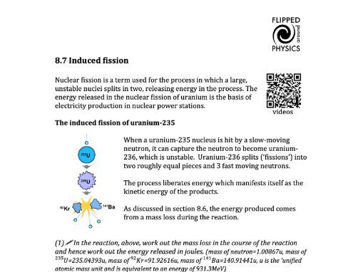 Induced fission