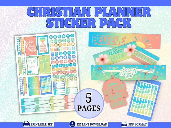 Christian Planner Stickers-DFY-Never Have To Buy Planner Stickers Again