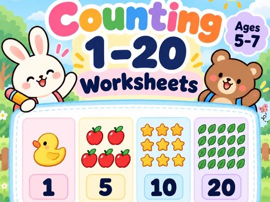 Counting 1–20 Worksheets | Mathory Little Learners