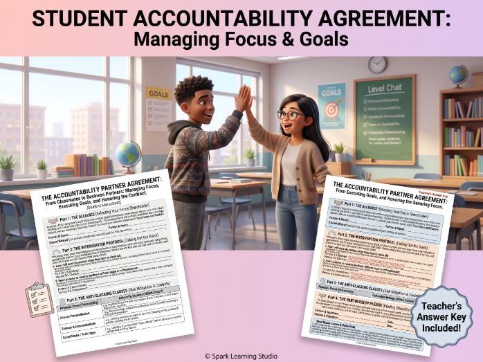 The Accountability Partner Agreement: Student Focus & Anti-Distraction Contract (With Answer Key)
