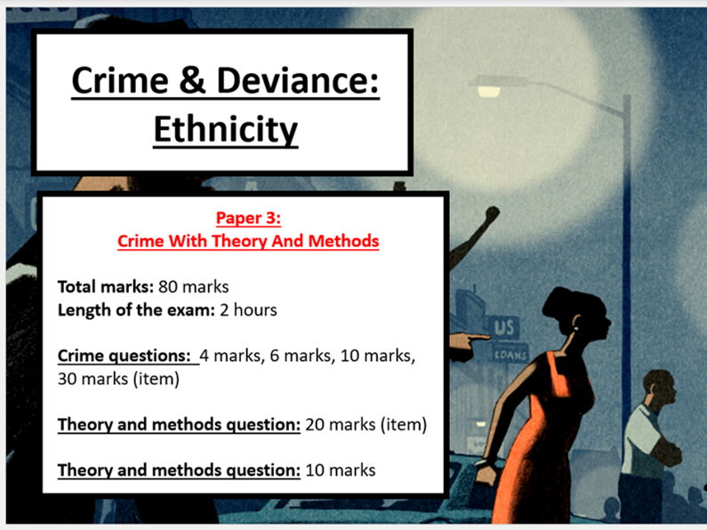 Sociology - Crime & Deviance Topic: Crime & Ethnicity (With Support)