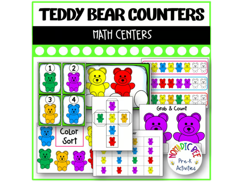 Teddy Bear Counter Math Centers