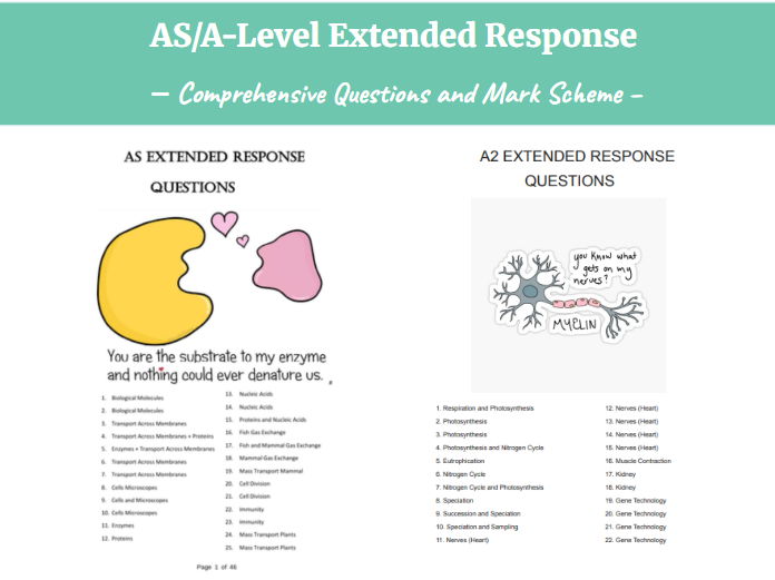 CONCISE A* AS/A-Level Extended Response: Comprehensive Questions and Mark Scheme