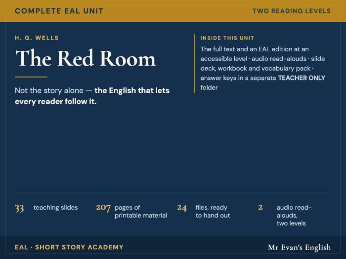 The Red Room | KS3 KS4 English | Complete Unit + EAL + Audio