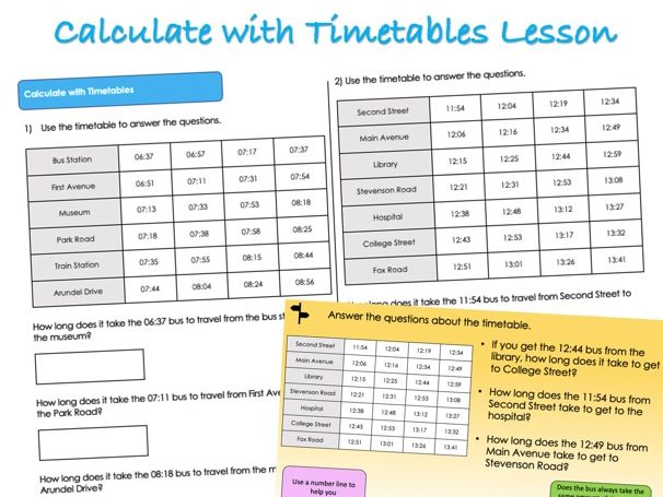 Year 5 Converting Units - Calculate with Timetables Lesson