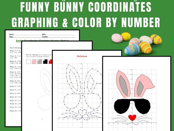 Easter Coordinate Graphing Mystery Picture Worksheet | Ordered Pairs Math Activity | Spring