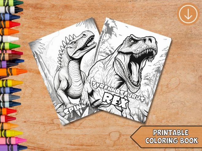 Dinosaur Coloring Book for Kids: Fun Prehistoric Creatures to Print and Color