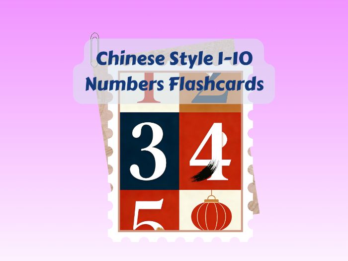 Chinese Style 1-10 Numbers Flashcards