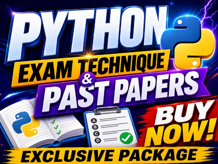 Python Exam Technique & Practice |Cambridge A-Level 9618 CS|PPT+Timed Questions+ Full Marking Scheme