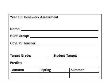 Pe homework booklet image