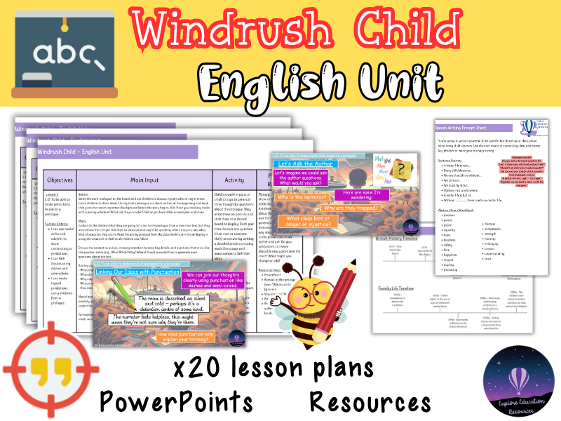 Windrush Child English Unit – Writing Lessons (KS2 | Year 5 & 6)