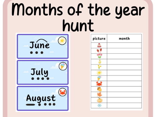 Months of the year hunt