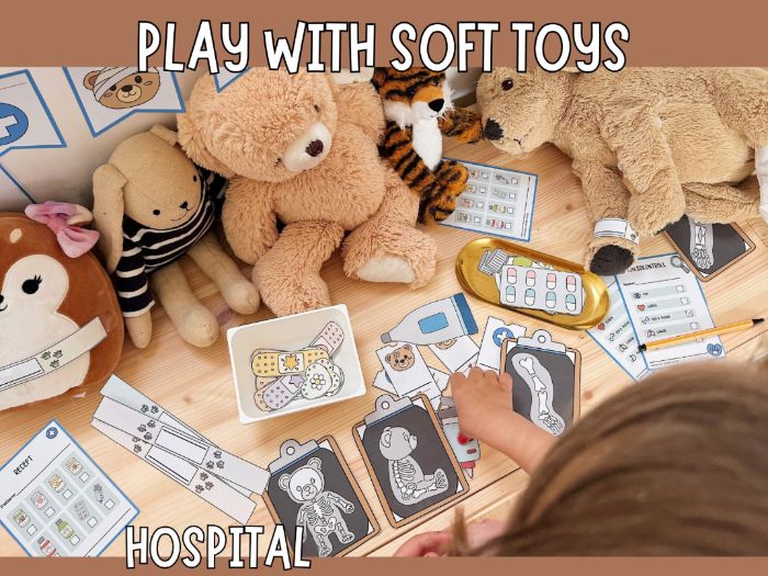 Play with Soft Toys - Hospital Pretend Play Printable