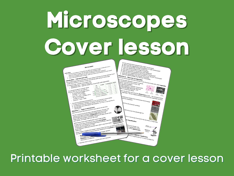 Microscopes Cover lesson