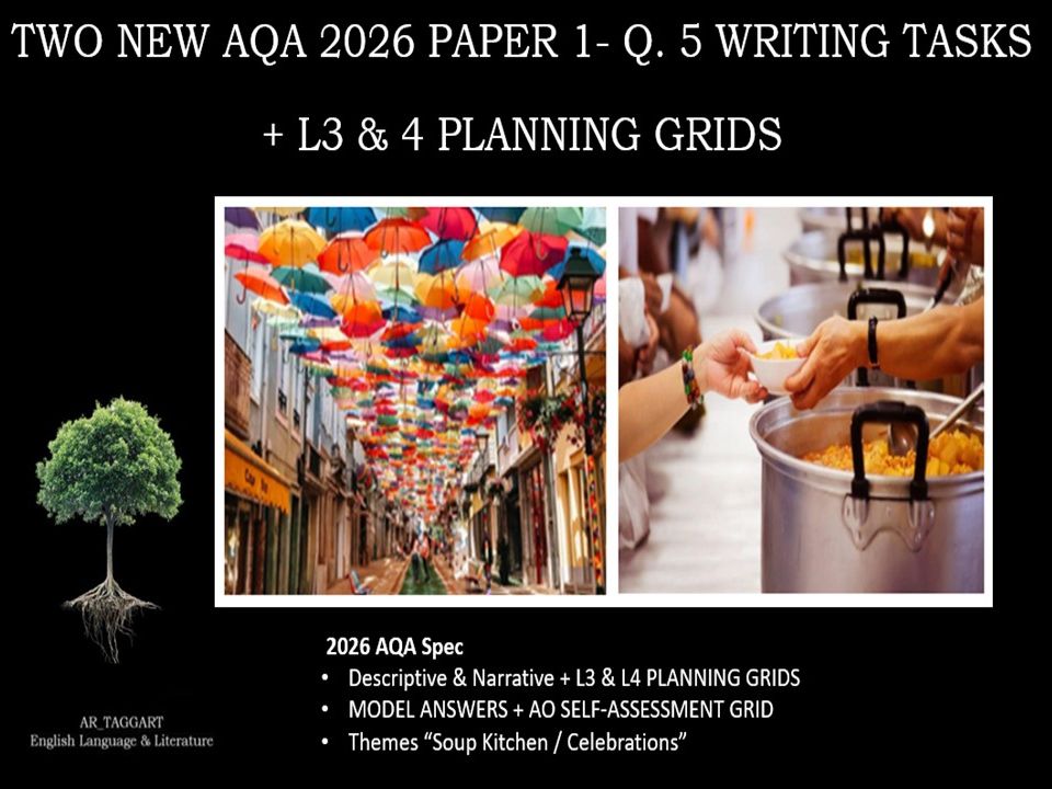 QUESTION 5 - TWO FULL WRITING TASKS | 2026 PAPER 1 | PLANS  |  AO GRID | MODELS