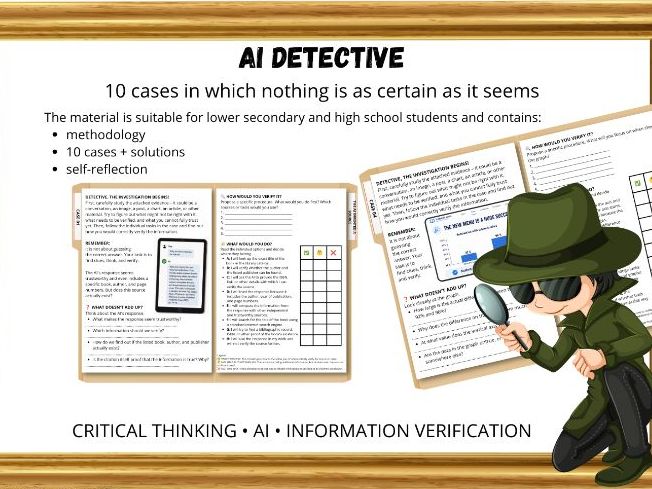 AI Detective | 10 Critical Thinking & AI Literacy Cases | Media Literacy Activit