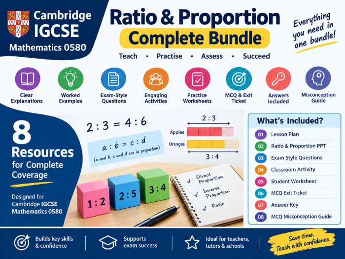 Cambridge IGCSE Maths 0580 Ratio & Proportion Complete Bundle