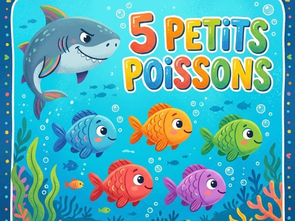 Primary French Song: 5 petits poissons