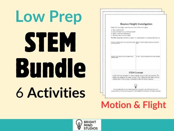 Motion and Flight STEM Challenges for Kids – Bundle