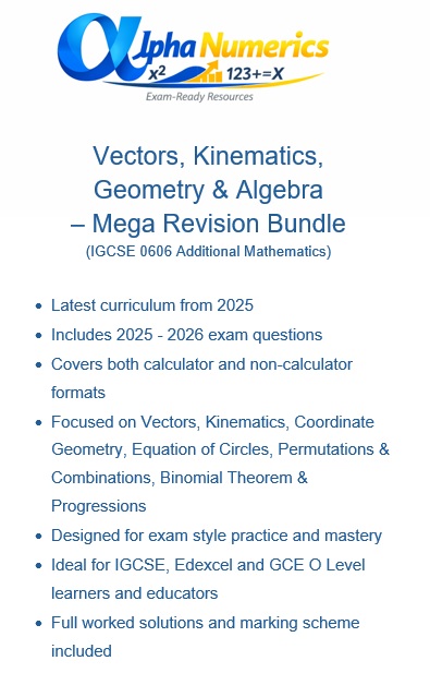 0606 Vectors Kinematics Geo Algebra Pack