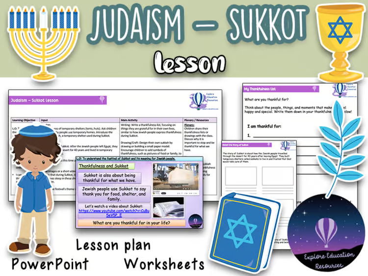 KS1 Sukkot - Judaism - Outstanding RE Lesson on Feast of Tabernacles