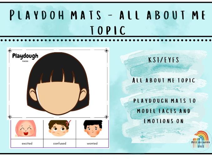Playdough Face Mats & Emotions Activity | All About Me | EYFS PSED