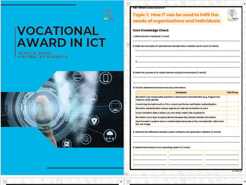 Vocational Award ICT Unit 1 Practice Exam Questions Workbook