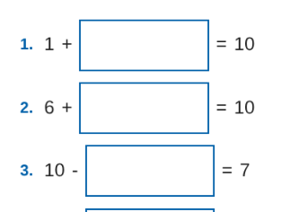 Number Bonds to 10