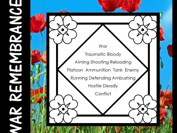 Anzac Day, Armistice Day, Remembrance Day  -  Diamante Poetry Writing