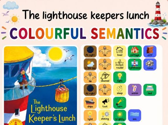 The lighthouse keepers lunch- colourful semantics- sentence support