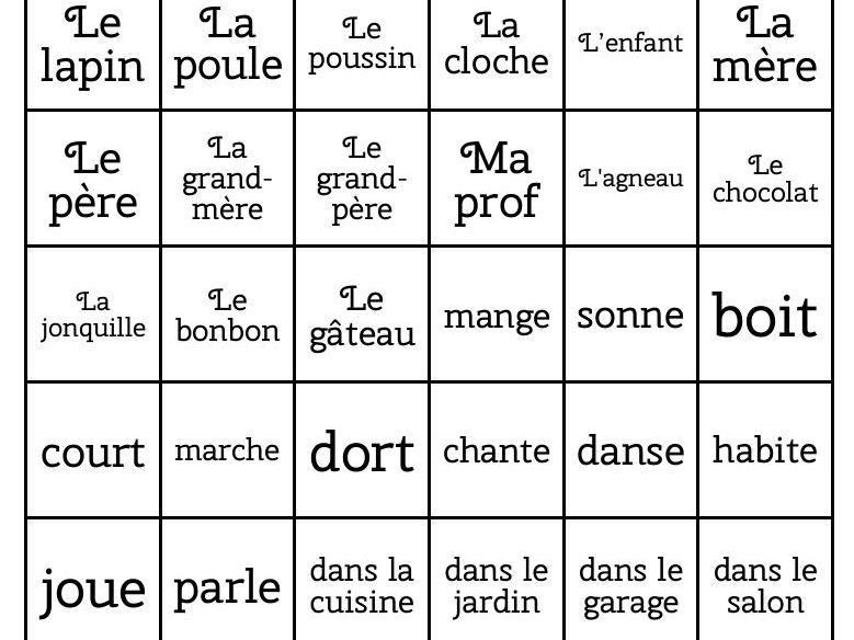 Bingo - French - Pâques