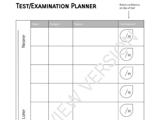 Test/Examination Planner