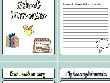 School Year Memories Reflective Activity