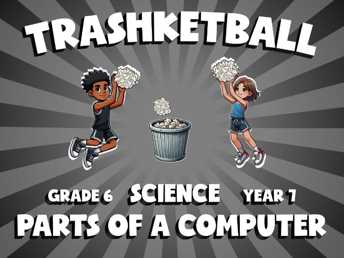Parts of a Computer TRASHKETBALL Science Game | No-Prep Year 7 Review Activity