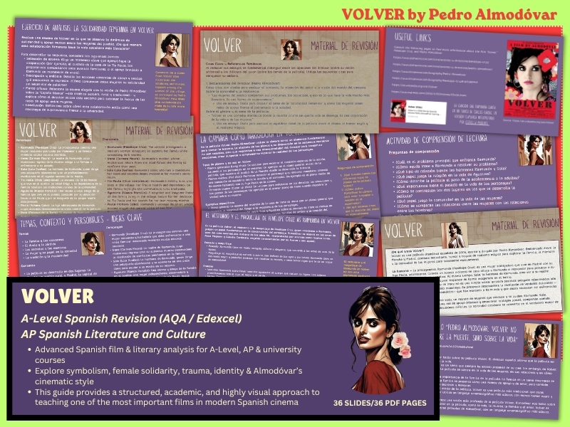 Volver Revision Guide Themes, Characters, Context & Analysis for A-Level, AP Spanish