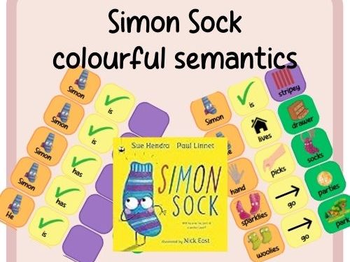 Simon Sock-colourful semantics- build a sentence