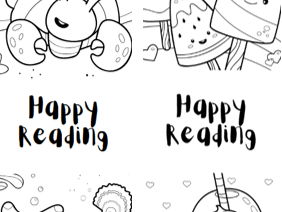 Bookmarks for children to colour
