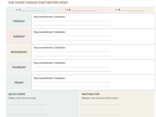 The Actually Manageable Teacher Planner – ADHD-Friendly Five-Day Planning Pack
