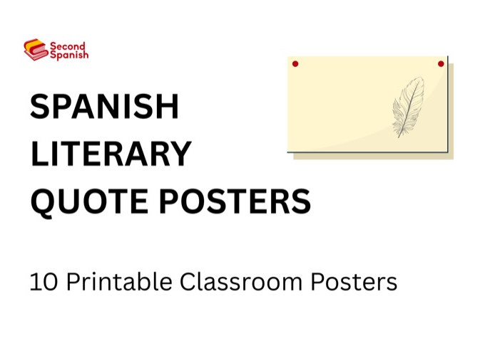 Spanish Literary Quote Posters - Decoration